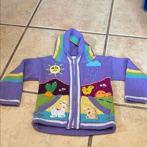 Colorful Knit Children's Hoodie